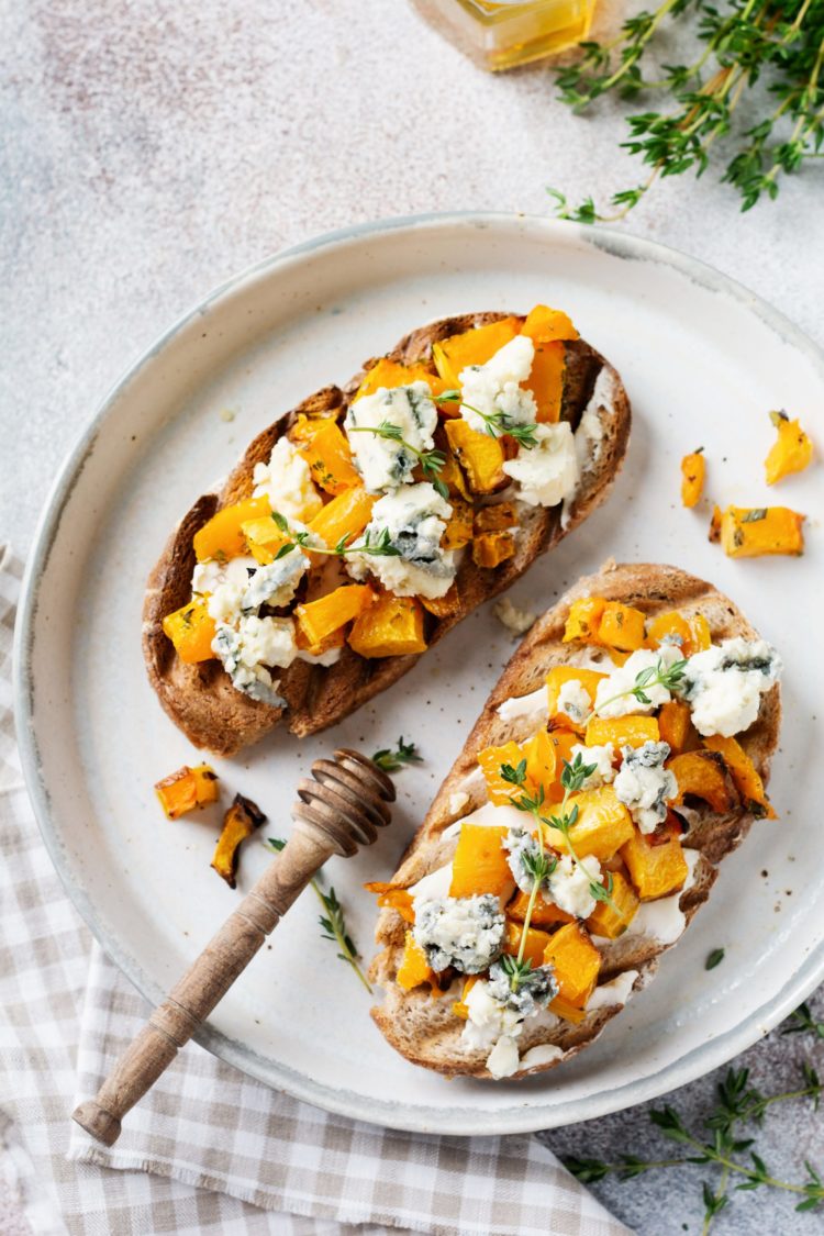 tartine à la courge