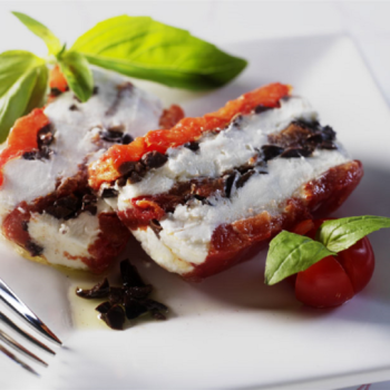 Terrine de Chèvre Frais Petit Billy aux tomates confites et olives noires