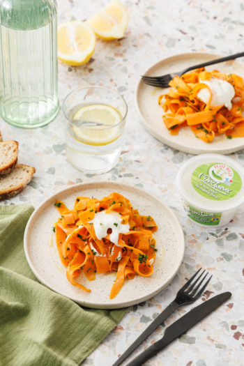 Tagliatelles de carottes et Petit Billy