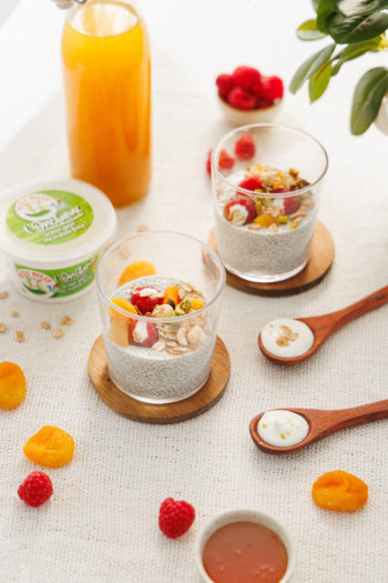 Pudding aux fruits, graines de chia et Petit Billy