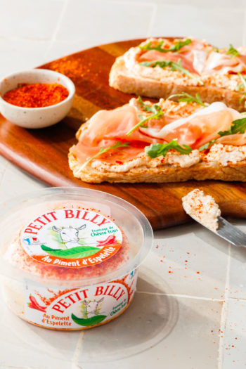 Tartines au chèvre frais et piment d&rsquo;Espelette