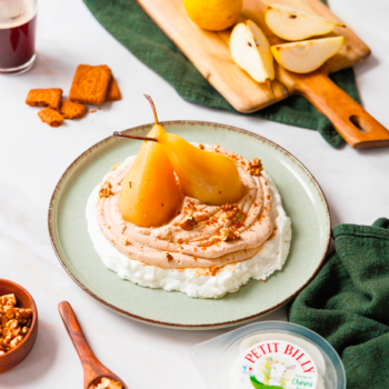 Pavlova chèvre, poire et spéculoos